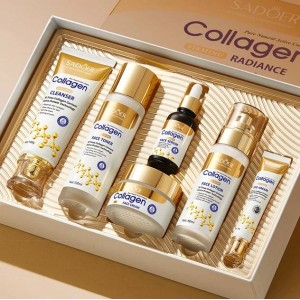 Подарунковий набір антивікової косметики для обличчя Sadoer Collagen 6 в 1 з колагеном. Photo 3