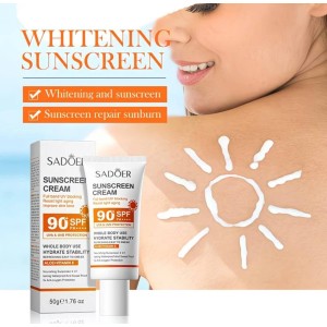 Крем сонцезахисний SADOER Sunscreen Cream SPF PA+++ 90, відбілюючий, із захистом від УФ-променів, 50 мл. Photo 2
