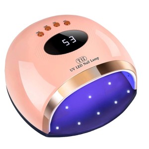 Лампа для маникюра T12 158 Вт LED/UV (розовая)
