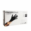Перчатки нитриловые CEROS FINGERS BLACK L 100шт/уп