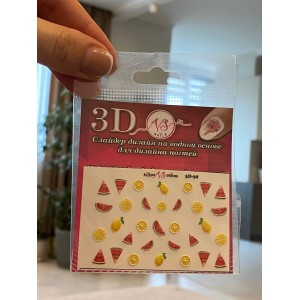 Наклейка слайдер дизайн для нігтів 3D-38