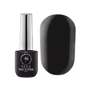 Гель лак Saga Professional Super Black чорний, 9 мл