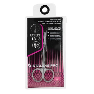 Ножиці для кутикули професійні з гачком для кутикули для лівші EXPERT 13 TYPE 3  STALEKS. Photo 3