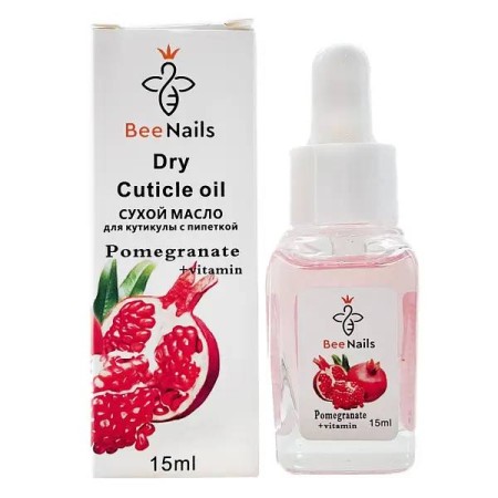 Суха олія для кутикули Bee Nails "Pomegranate", 15 мл