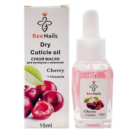 Суха олія для кутикули Bee Nails "Cherry", 15 мл