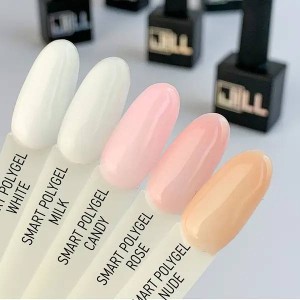 Рідкий полігель JiLL Smart Polygel 9 мл. Milky. Photo 2