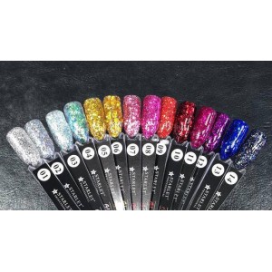 Glow Gel Starlet Professional №5, 7 г золото. Photo 2