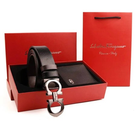 Набір шкіряний ремінь та портмоне Salvatore Ferragamo