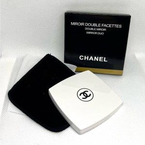 Дзеркало кишенькове подвійне Chanel біле. Photo 2