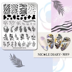 Пластина для стемпинга ногтей Nicole Diary -X019