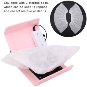 Витяжка для манікюру настільна Nail Dust Collector,  2 змінних мішка для пилу Рожева. Photo 2
